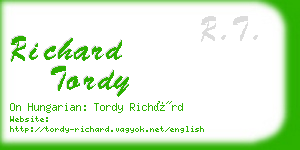 richard tordy business card